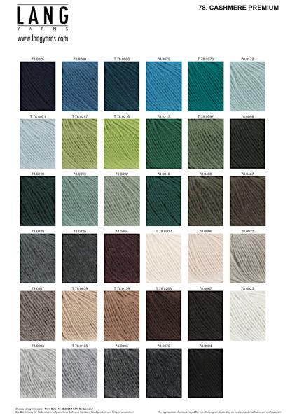 Cashmere Premium Farbkarte 2